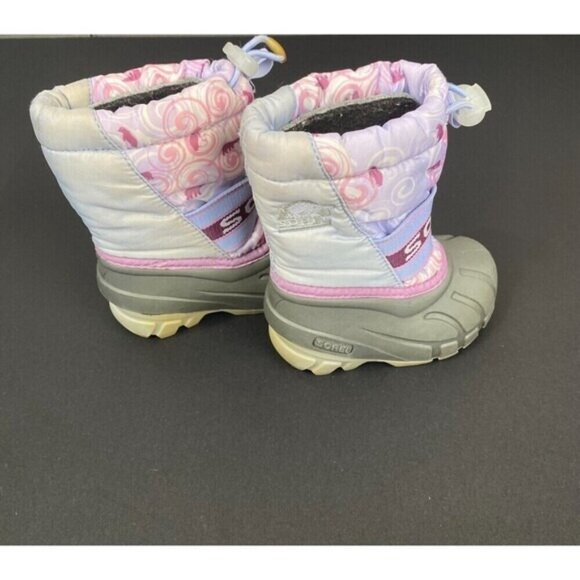 Sorel Cub Purple Lilac Insulated Pull On Snow Winter Boots baby girl Shoe Size 6 - Picture 3 of 13